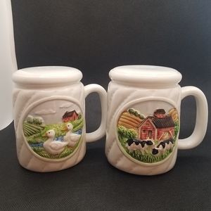 Gibson Greeting Cards Farm Theme Salt and Pepper Shakers